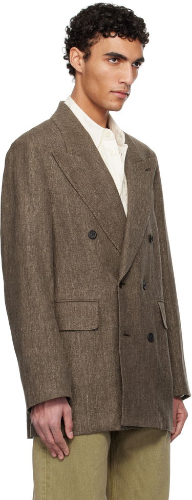 Куртка OUR LEGACY Our Legacy Sharp Double-Breasted Blazer Коричневий | M2250STC, 1