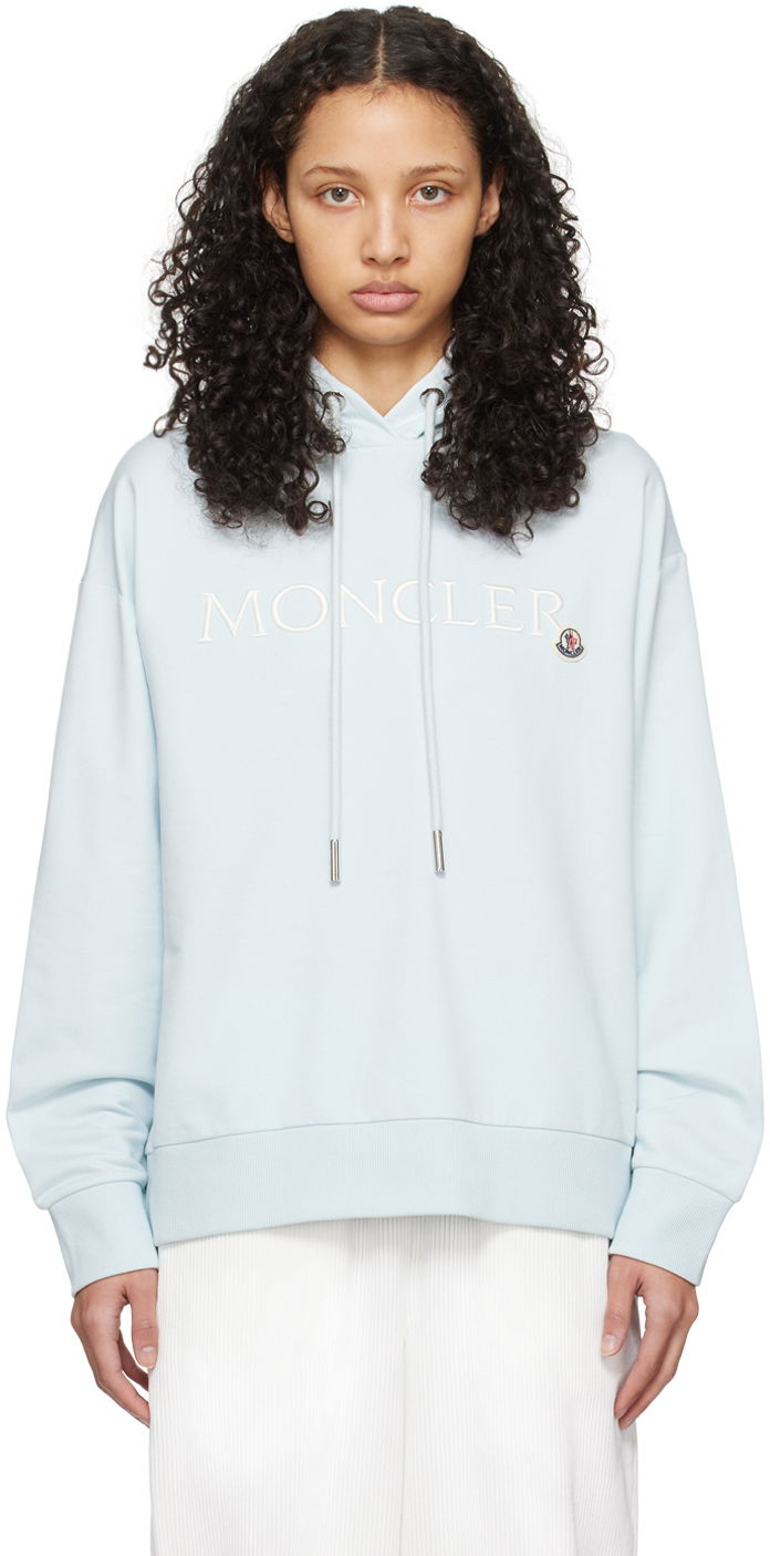 Світшоти Moncler Embroidered Hoodie Синій | J10938G0001689A1K