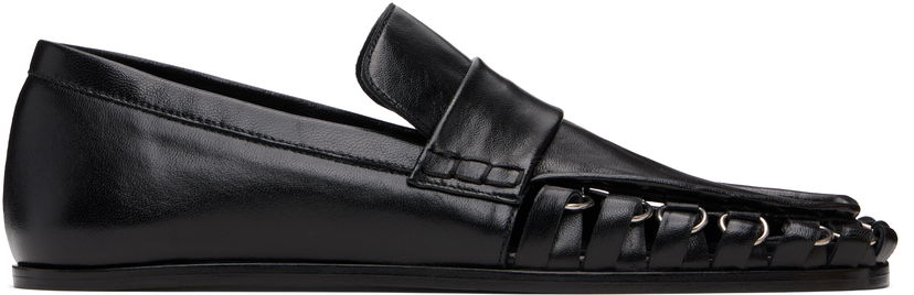 Кросівки та взуття Jil Sander Jil Sander D-Ring Leather Loafers чорний | J15WR0026_P4835