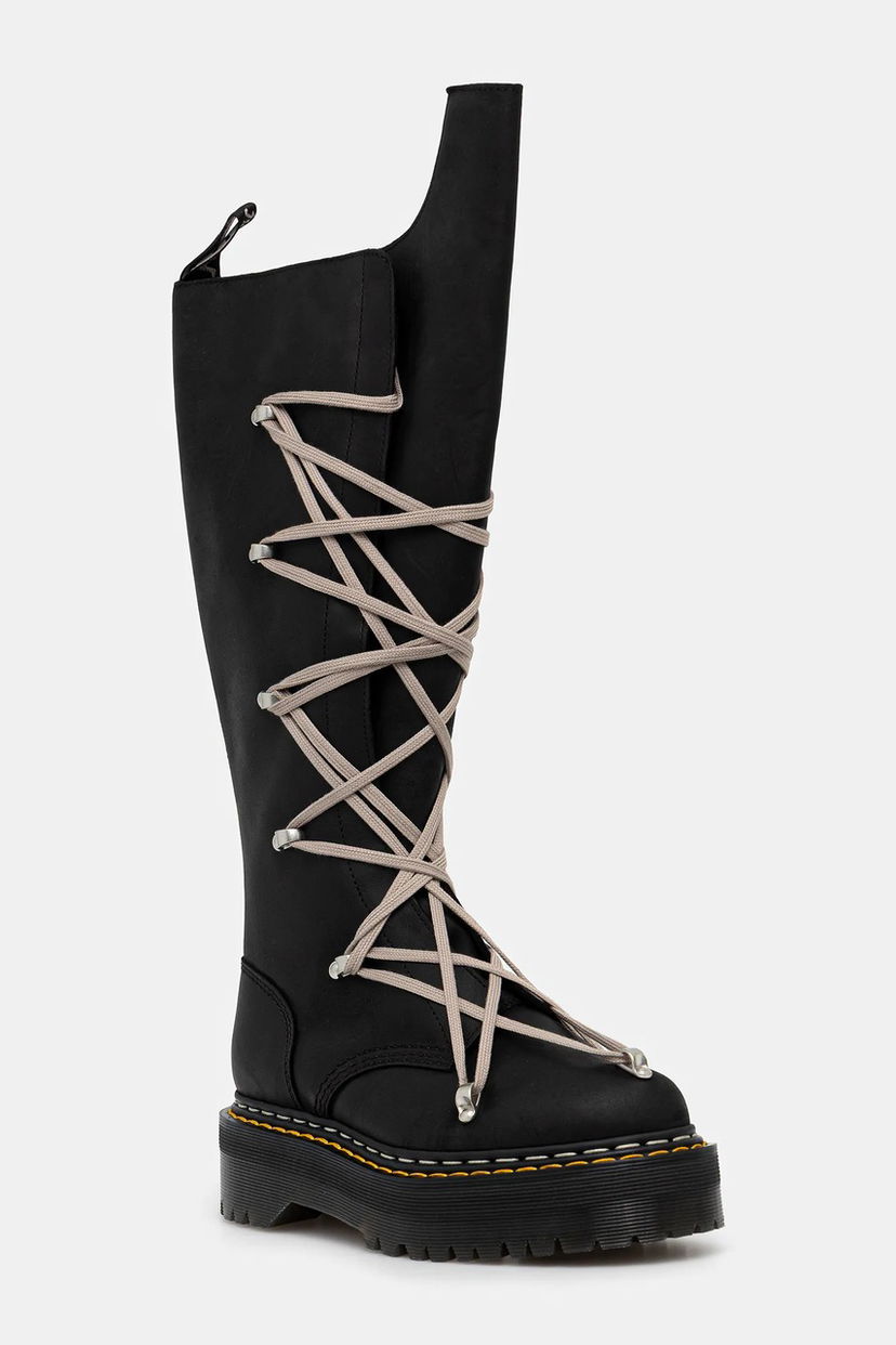 Кросівки та взуття Rick Owens Rick Owens DRKSHDW 1B60 Quad Sole Pentalace Platform Boot чорний | DW02E6811.0001