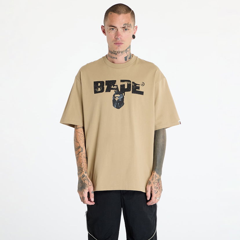 Футболка BAPE A BATHING APE Bape Army Relaxed Fit Tee Beige бежевий | 001TEK301350M BEI