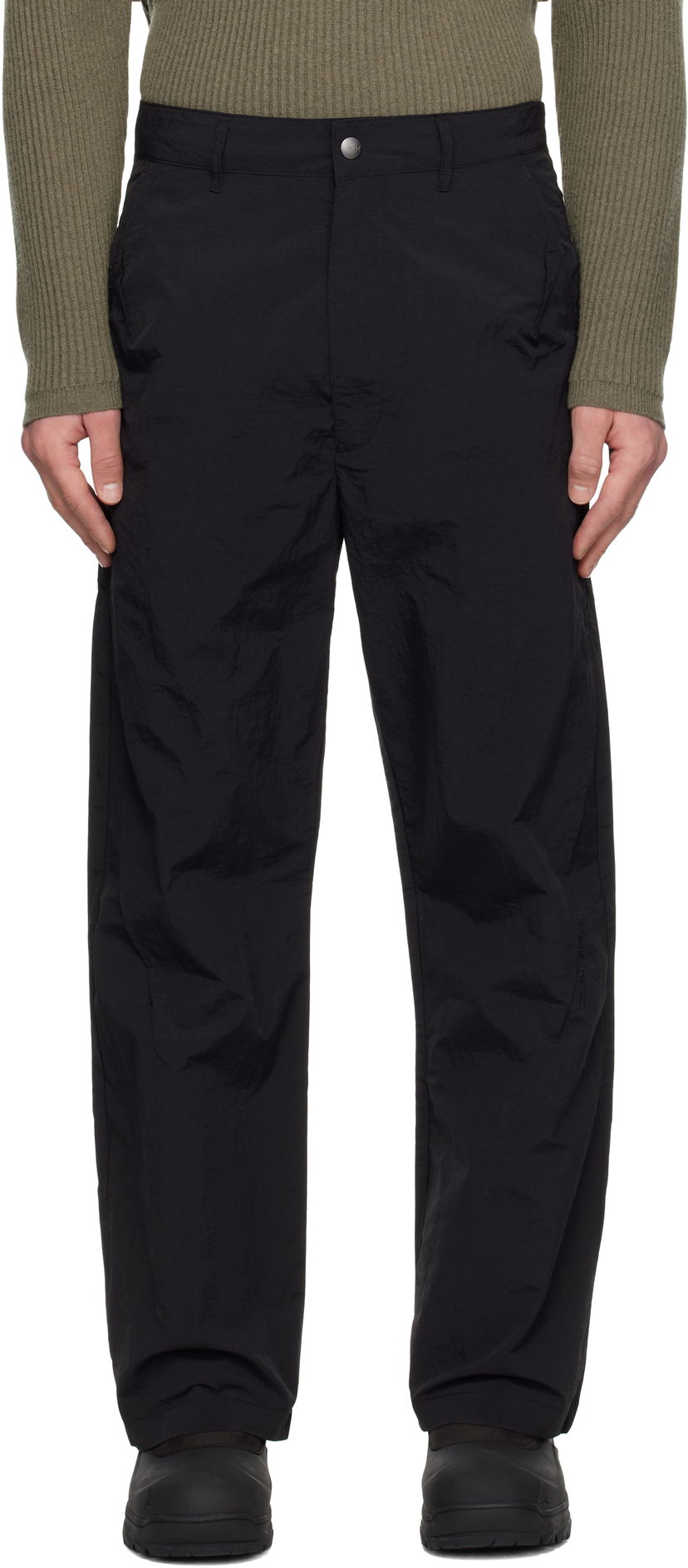 Штани izzue Pleated Taslan Trousers чорний | IZXPTL6111F4NBKX