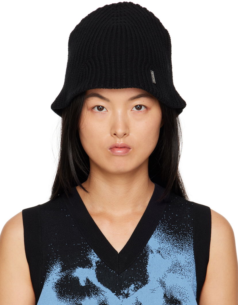 Капелюх Eytys Ribbed Knit Bucket Hat чорний | X295001