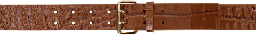 Ремені Anine Bing Anine Bing Mila Crocodile Leather Belt Коричневий | A-12-10973-BWN1