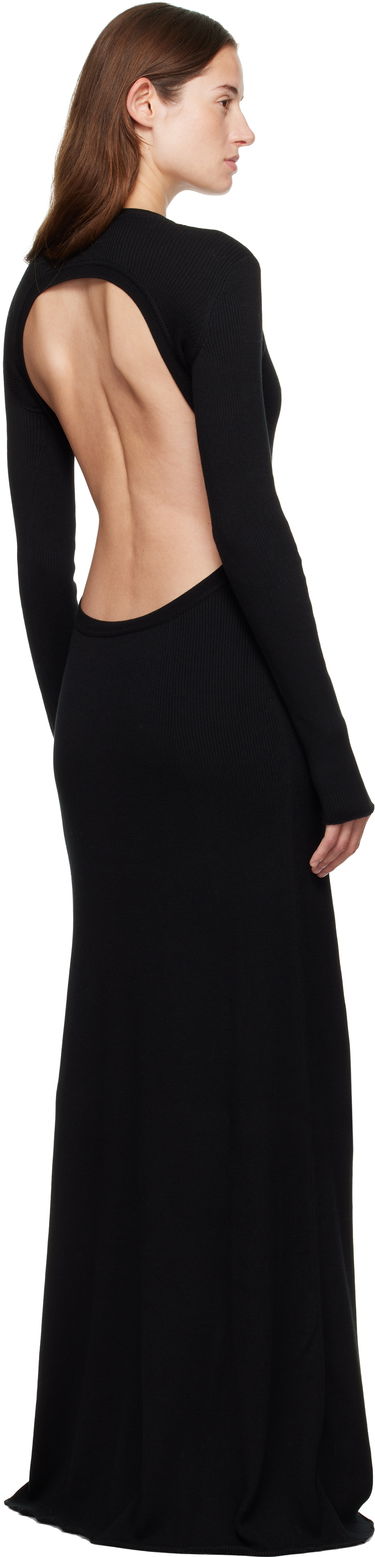 плаття Ann Demeulemeester Ann Demeulemeester Eva Open Back Knitted Maxi Dress чорний | 2520-W-KN12-FA049-099, 2