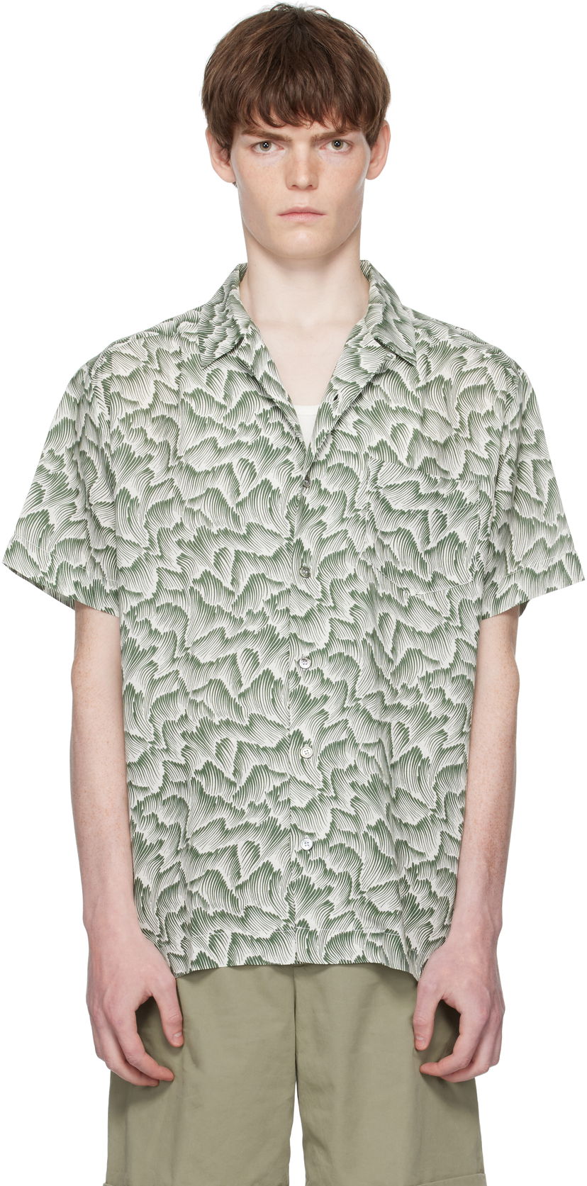 Сорочка A.P.C. A.P.C. Roy Print Camp Collar Shirt Зелений | VIALX-H12608