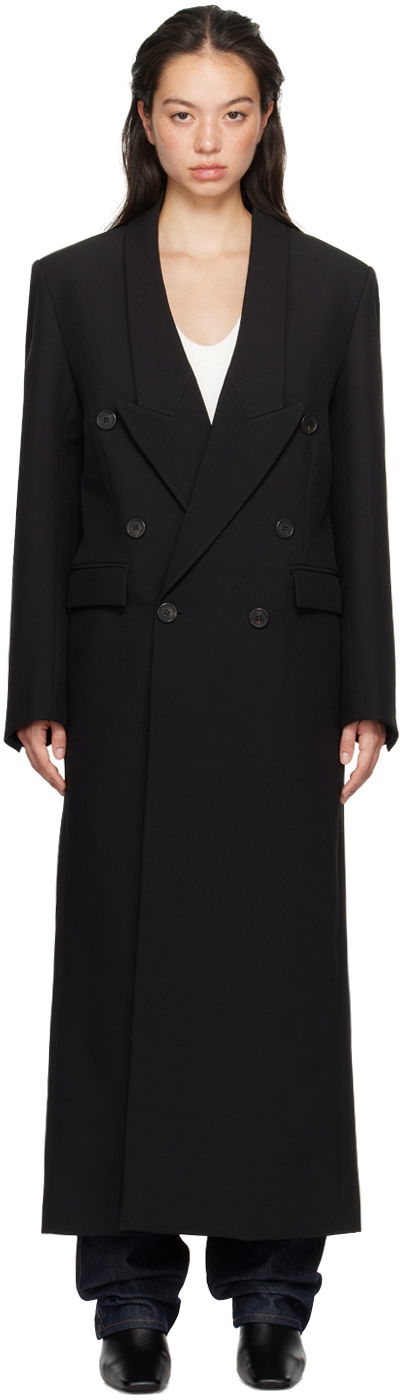 Пальто Coperni Coperni Long Double-Breasted Coat чорний | COPM22F3004