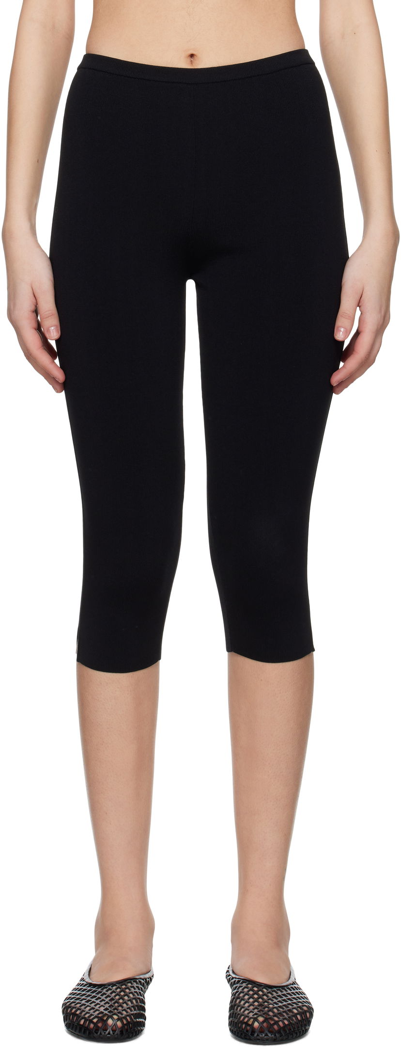Легінси TOTEME TOTEME Compact Knit Capri Trousers чорний | 252-WRB0276-YA0187