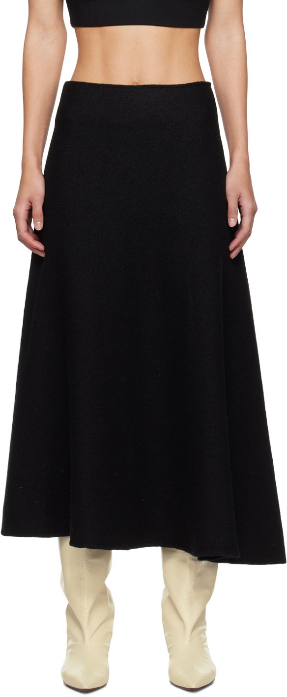 Спідниця Jil Sander Asymmetric Hem Midi Skirt чорний | J02MA0024_J14506
