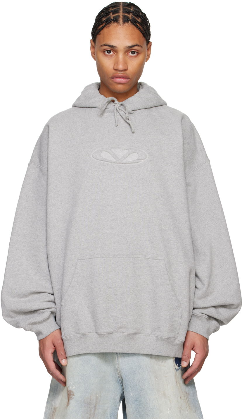 Світшоти VETEMENTS 3D Oval Logo Oversized Hoodie Сірий | UA66HD790G