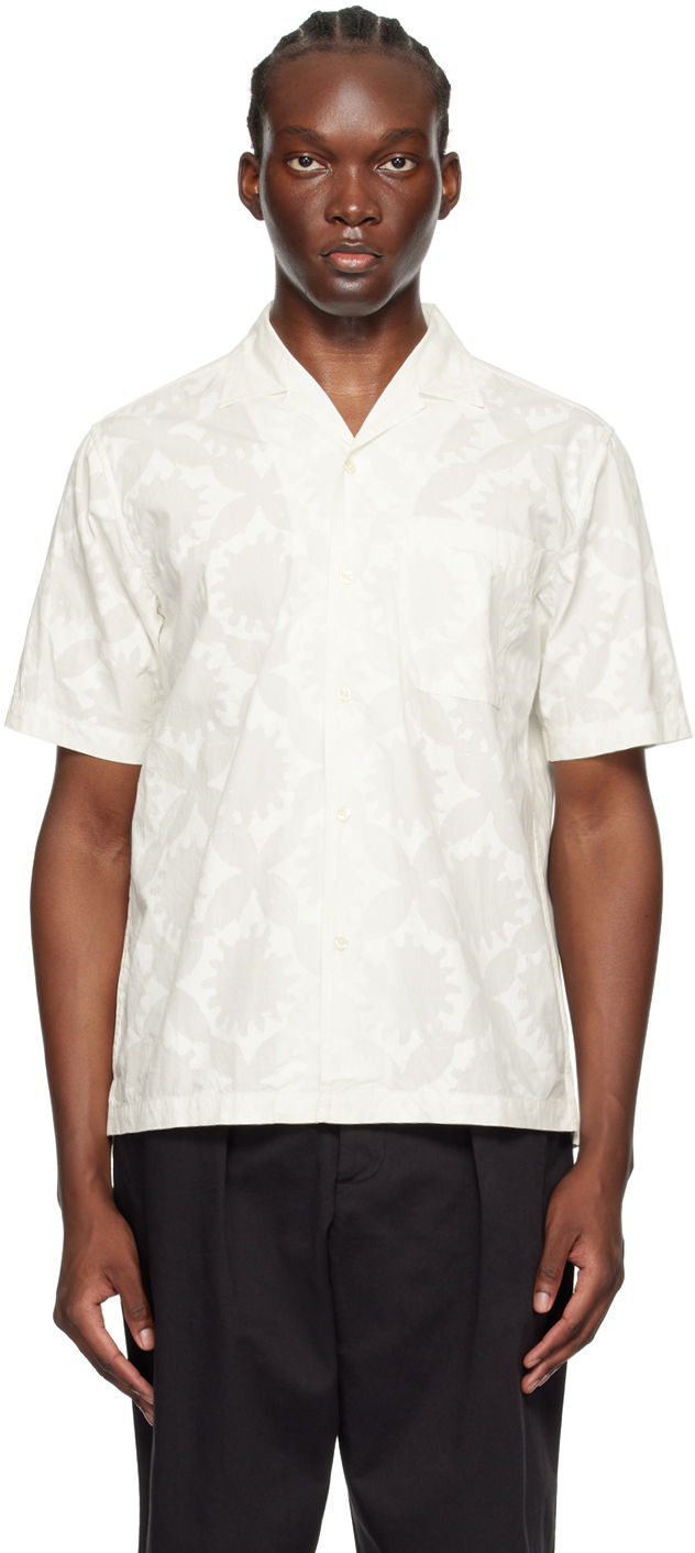 Сорочка Universal Works Universal Works Minari Print Resort Shirt білий | P3078