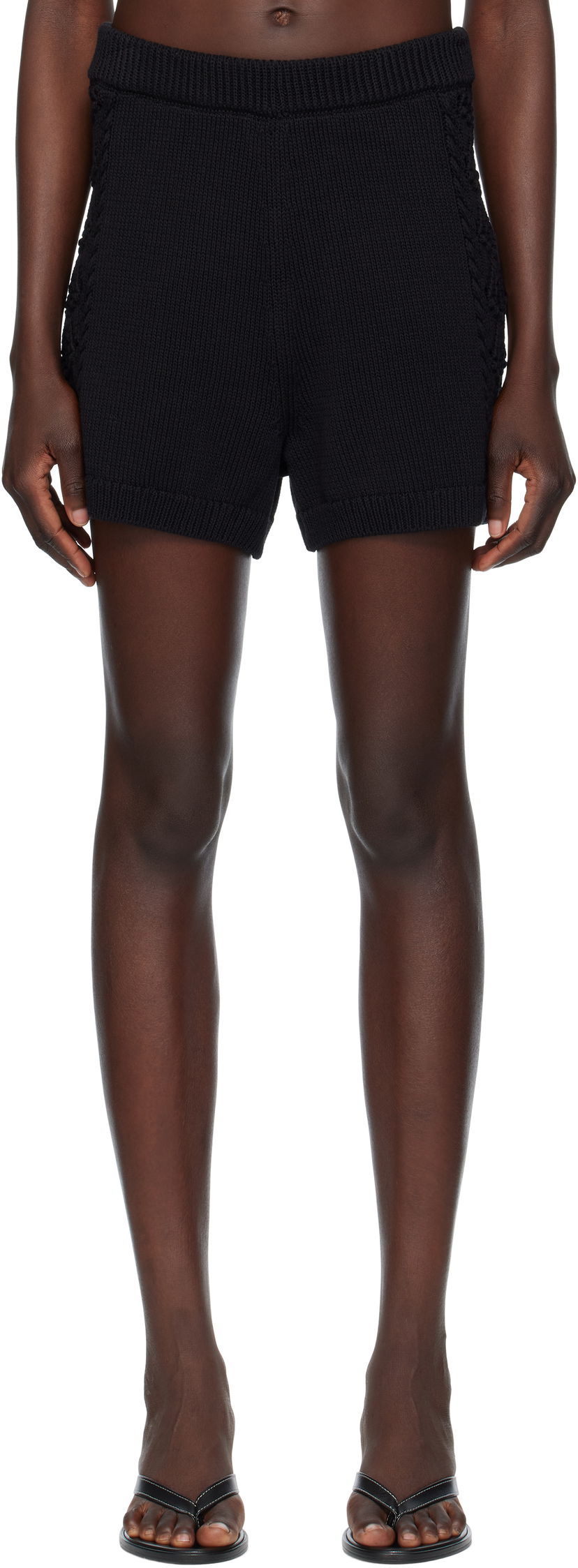 Шорти Loulou de Saison Loulou de Saison Andel Knit Shorts чорний | ANDEL