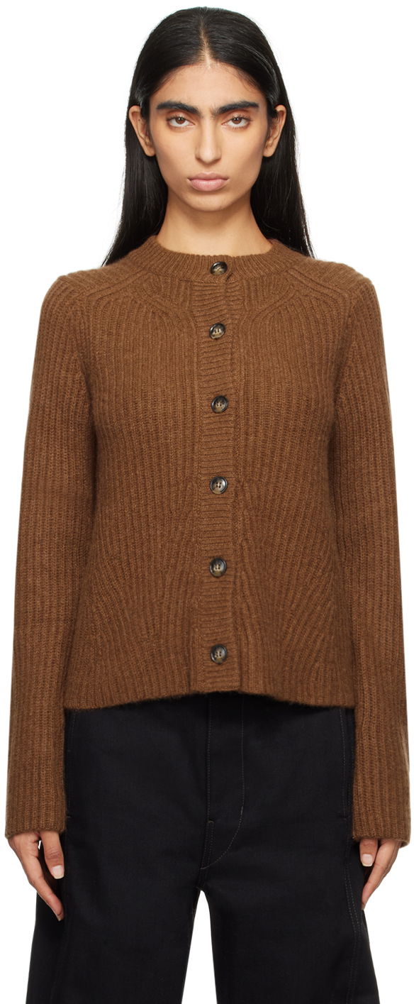 Cветр Loulou de Saison Loulou de Saison Emin Knit Cardigan Коричневий | EMIN