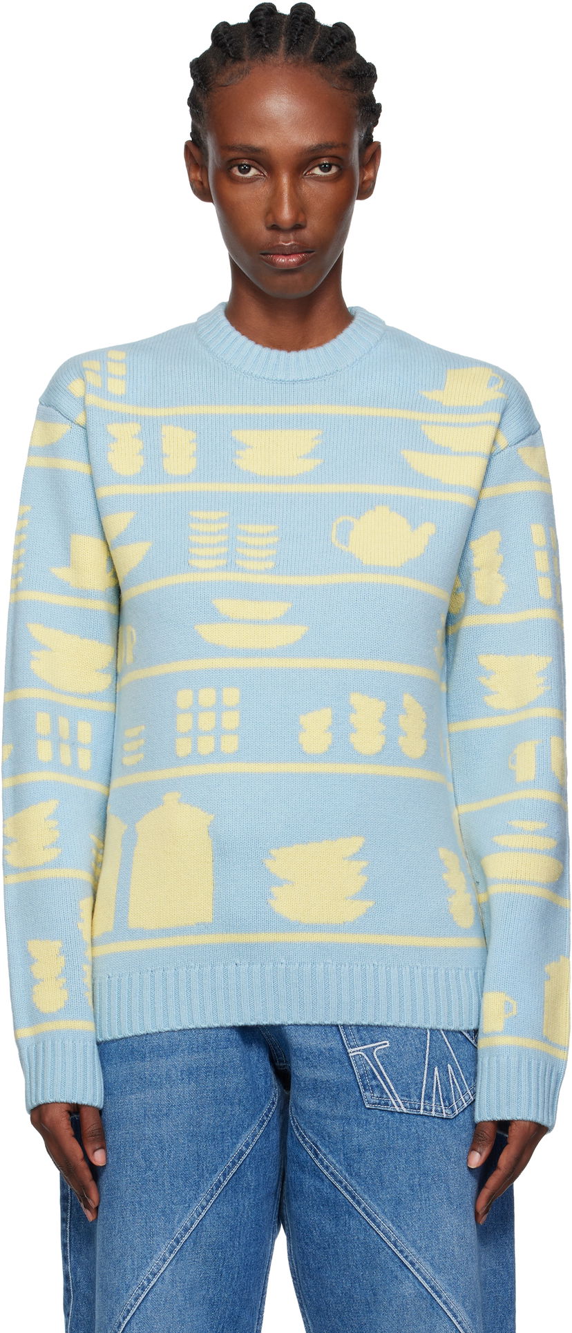 Cветр JW Anderson JW Anderson Crockery Jacquard Sweater Різнокольоровий | KW1490-YN0379
