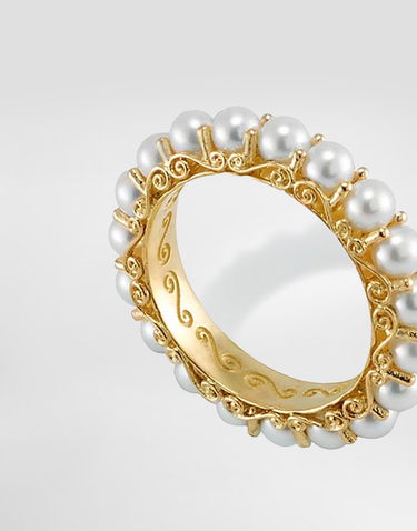 Кільце Dolce & Gabbana Dolce & Gabbana 18K Yellow Gold Pearl Ring Жовтий | WRKS1GWPEA1ZOO00, 3