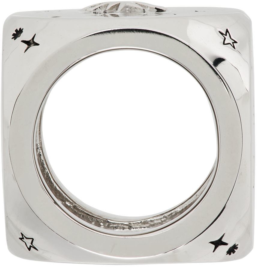 Кільце We11done We11done Logo & Graphic Ring Металік | WD-AJ1-22-716-U-SV, 1