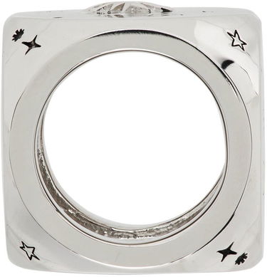 Кільце We11done We11done Logo & Graphic Ring Металік | WD-AJ1-22-716-U-SV, 1