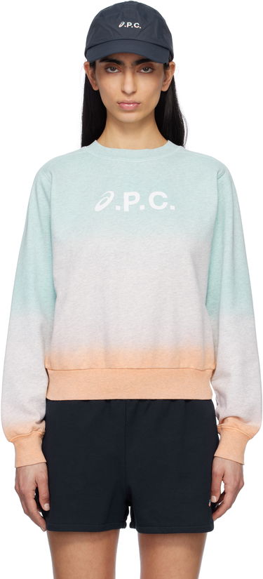 Cветр A.P.C. A.P.C. ASICS Edition Dip Dye Sweatshirt Зелений | COEZD-F27957, 0