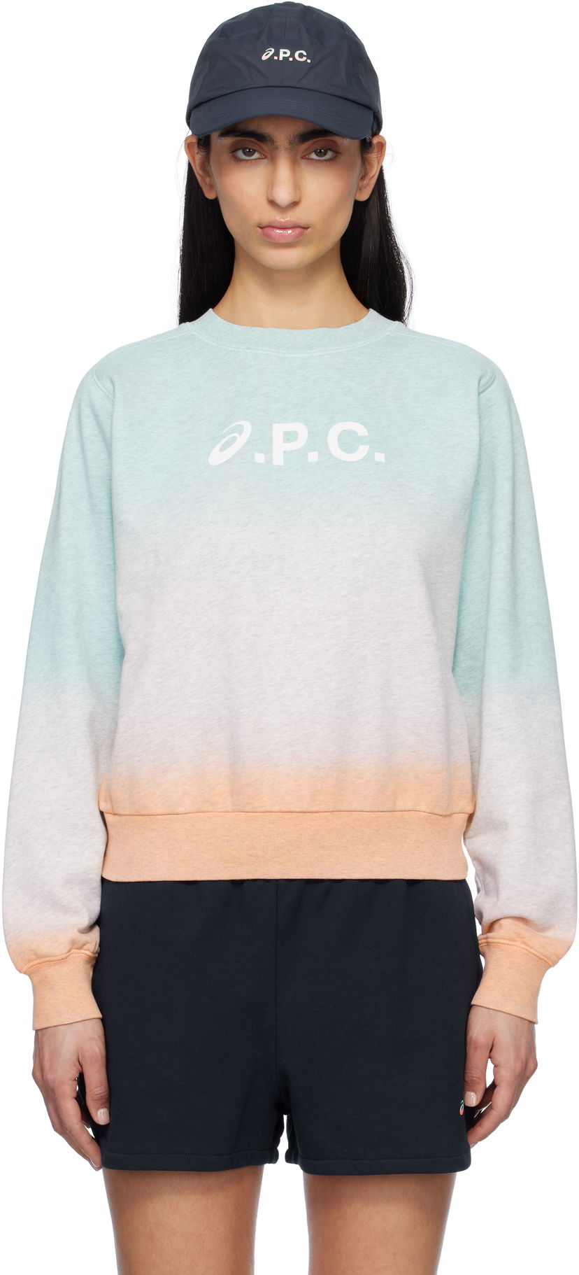 Cветр A.P.C. A.P.C. ASICS Edition Dip Dye Sweatshirt Помаранчевий | COEZD-F27957