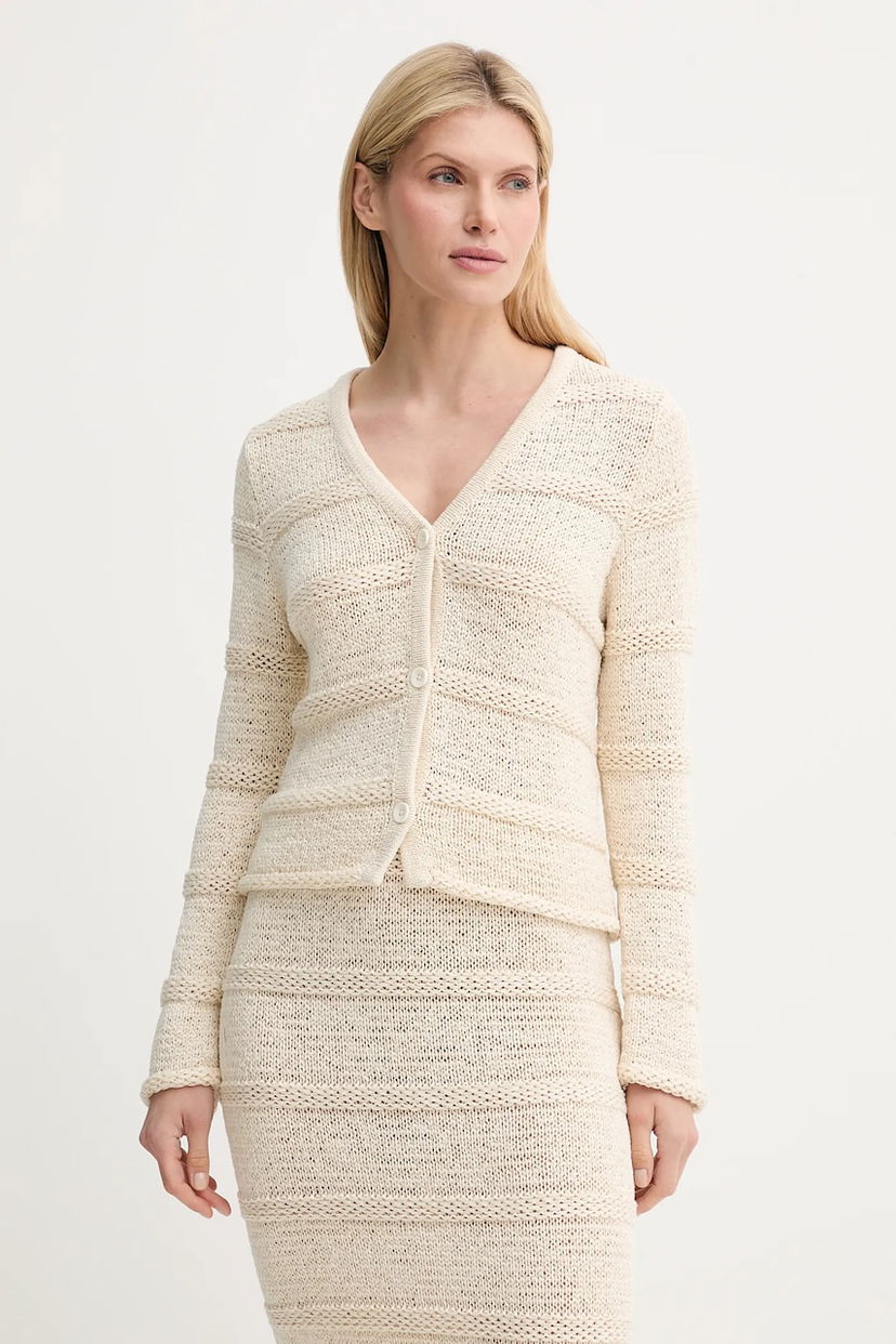 Cветр Samsoe Samsoe Samsoe Samsoe SANETTIE Knit Cardigan бежевий | F25200116