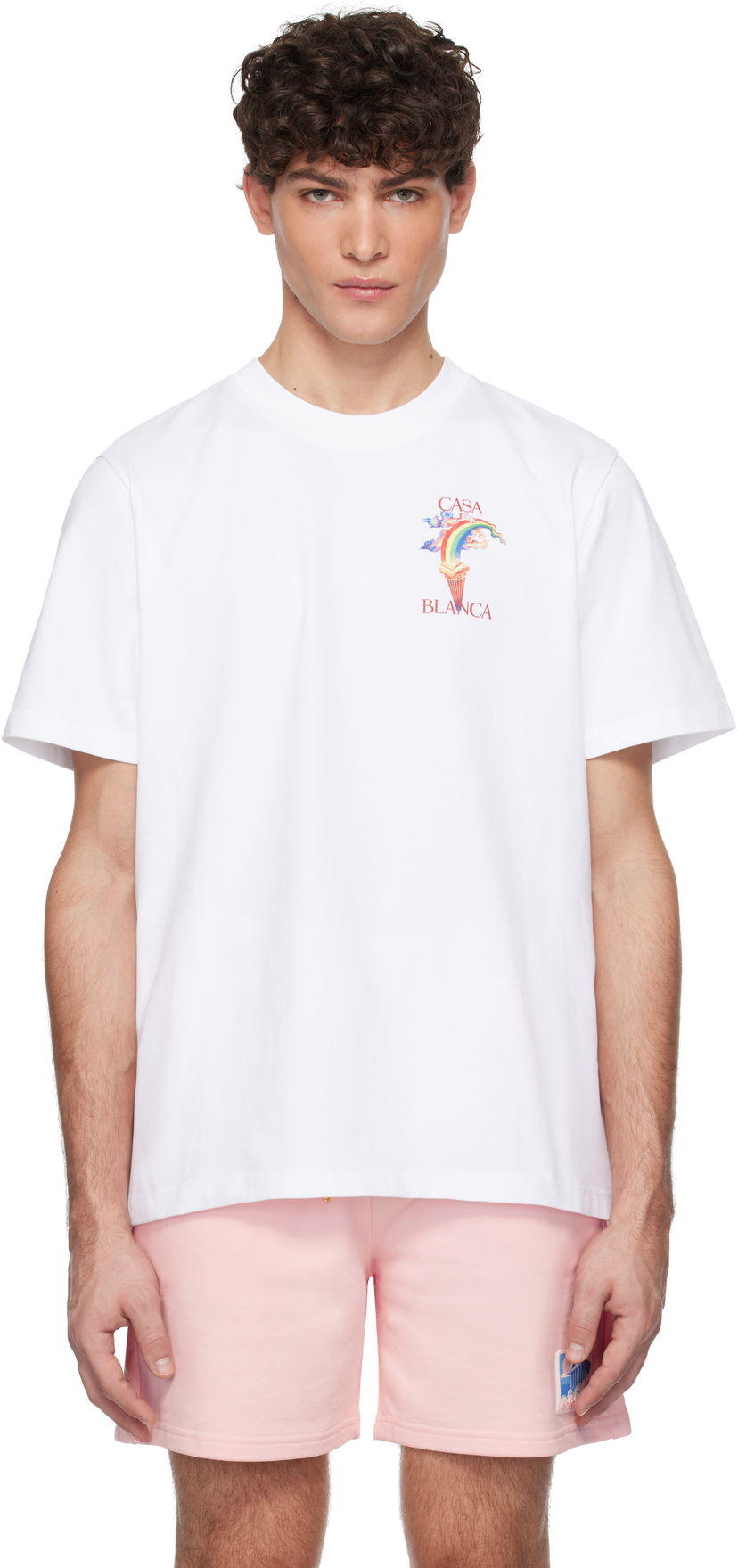 Футболка Casablanca Nature Teacher Graphic Print T-Shirt білий | MPS25-JTS-001-03