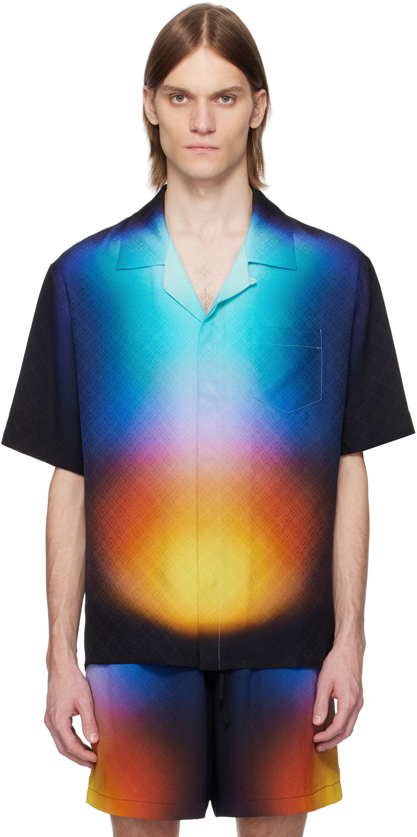 Сорочка Casablanca Casablanca Gradient Silk Resort Shirt Різнокольоровий | U-MS25-SH-003-02
