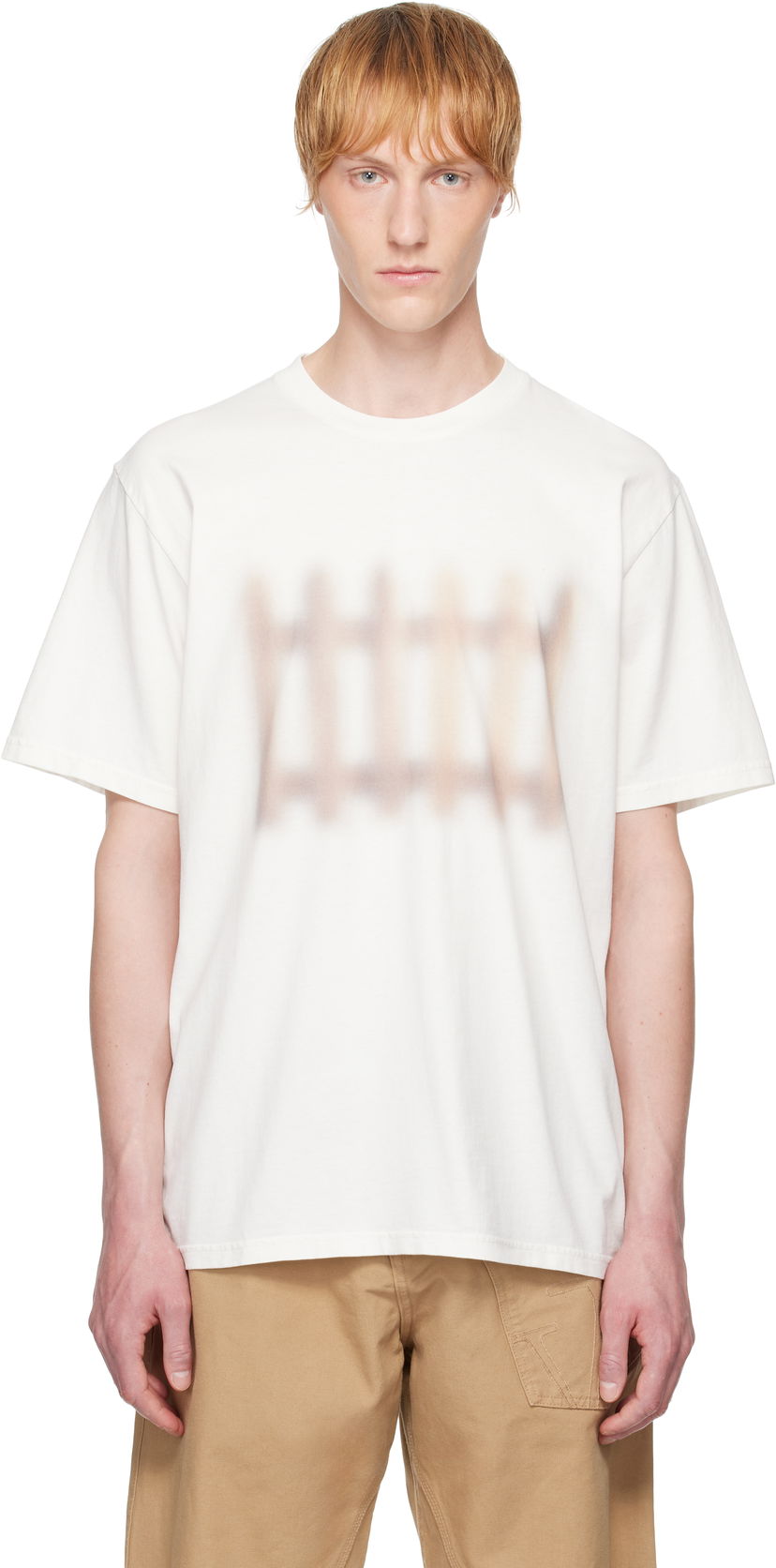 Футболка JW Anderson JW Anderson Fence Print T-Shirt білий | JT0292-PG1800
