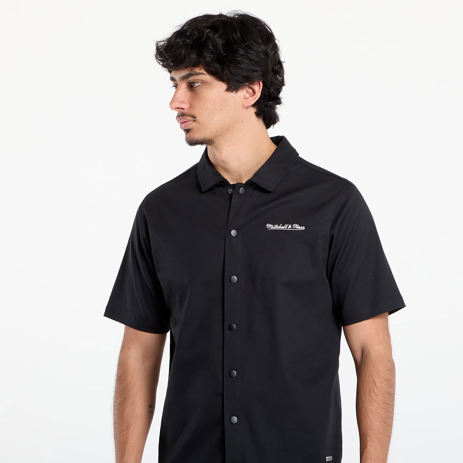 Сорочка Mitchell & Ness Mitchell & Ness Branded M&N SS Button Up Shirt чорний | TP9954-MNNBLCK, 1