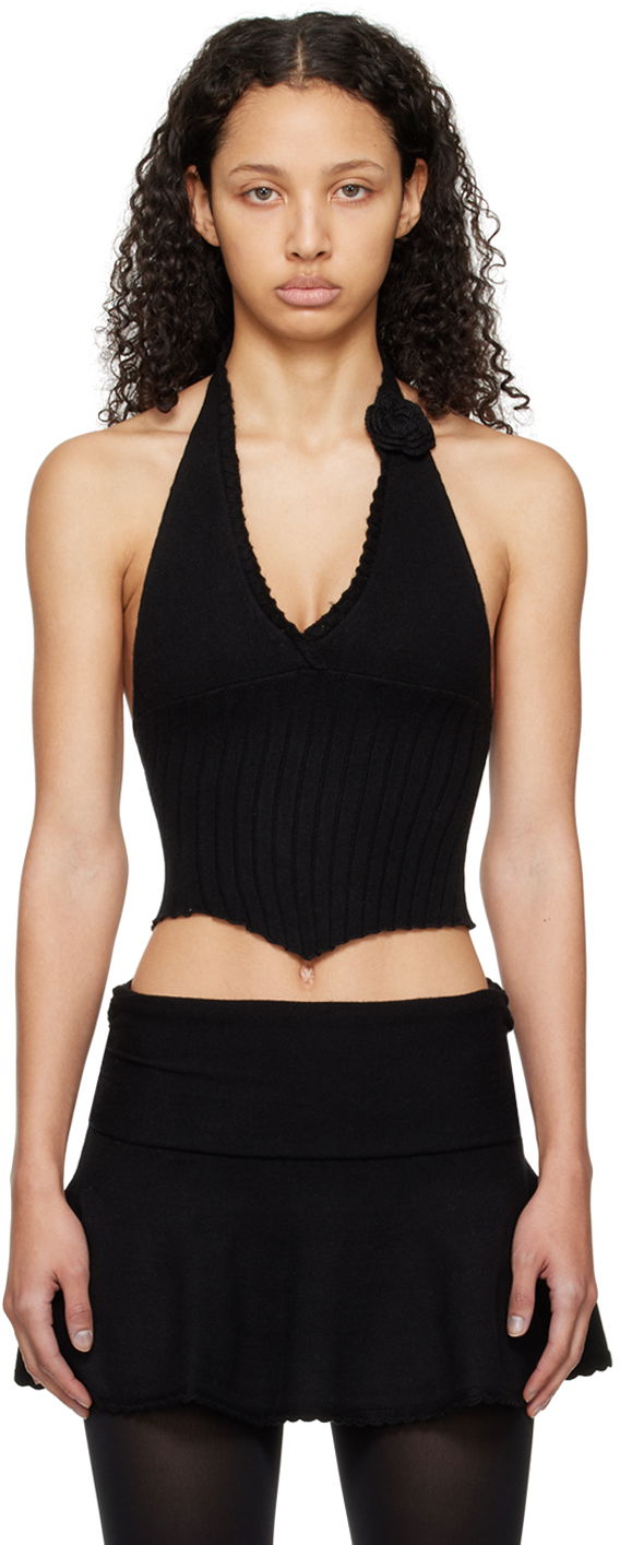Безрукавка GUIZIO Guizio Alacant Halter Knit Top чорний | R24606S020