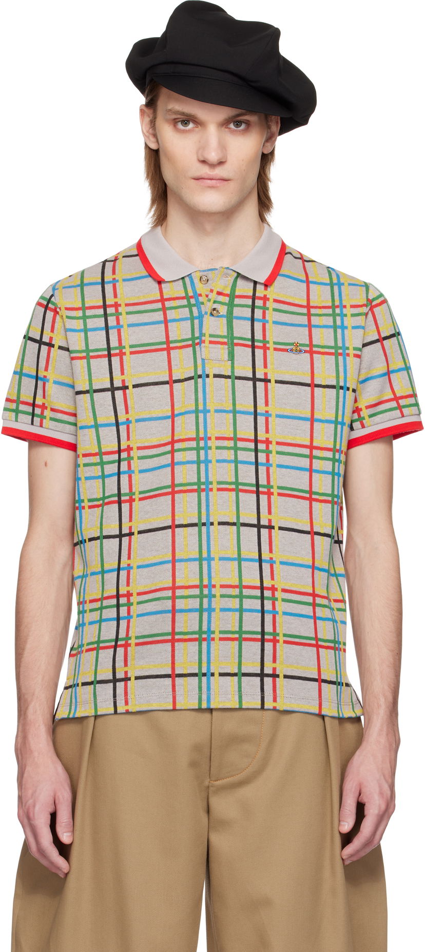 Сорочка поло Vivienne Westwood Vivienne Westwood Classic Plaid Polo Різнокольоровий | 2H01000I-J009E-