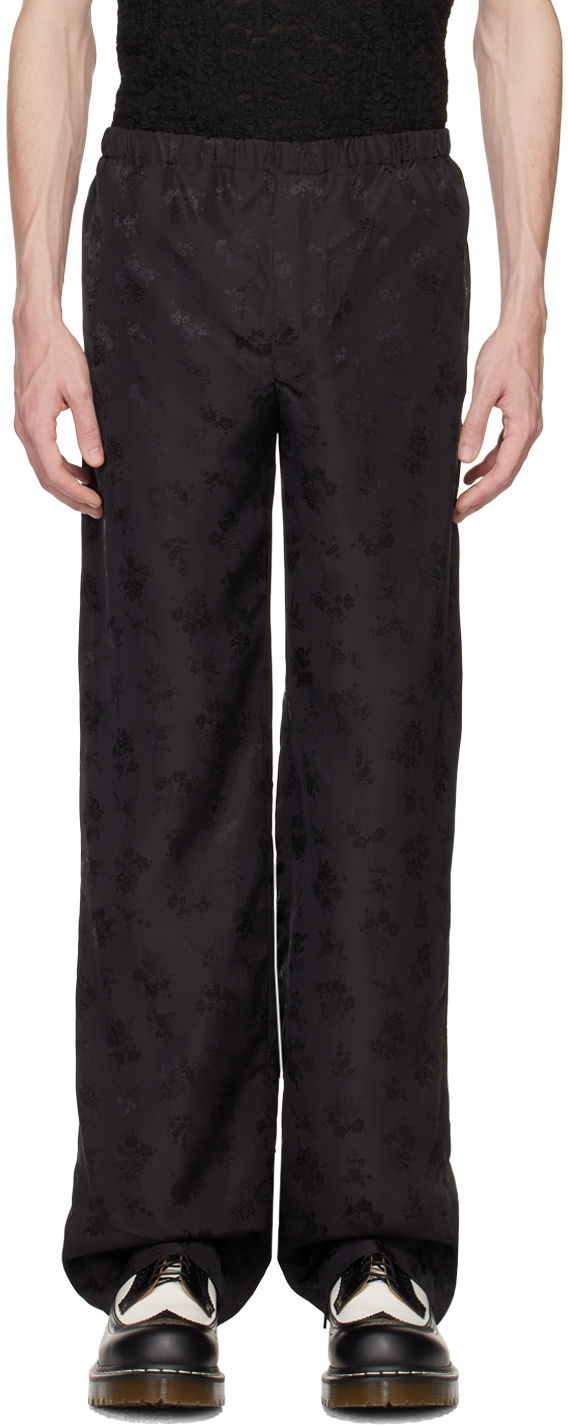Штани Anna Sui Anna Sui Floral Jacquard Trousers чорний | M1023H41