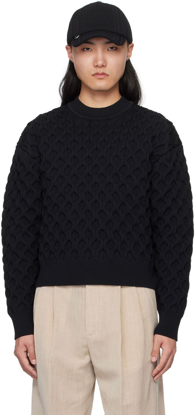 Cветр Jacquemus 'Le pull Torsade' Sweater чорний | 24E245KN301-2375