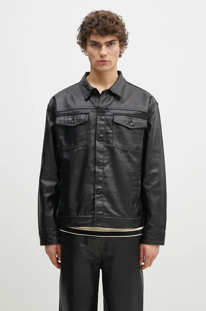 Куртка Pleasures Trucker Jacket чорний | P24F040