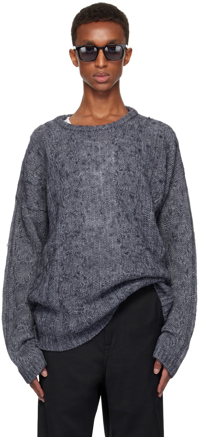 Cветр OUR LEGACY Popover Crewneck Sweater Синій | M4243PS