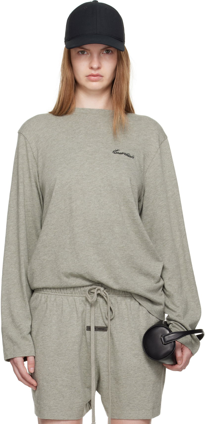 Футболка Fear of God Fear of God ESSENTIALS Classic Fit Long Sleeve T-Shirt чорний | 125SP255885FW