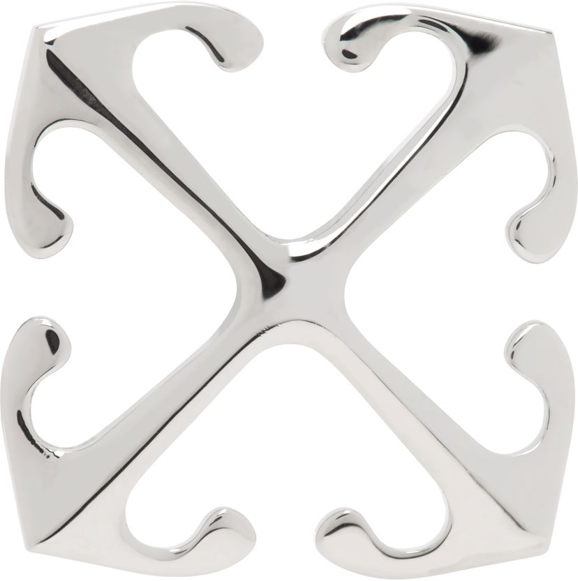 Ремені Off-White Silver Arrow Single Earring Металік | OMOD119C99MET0017200