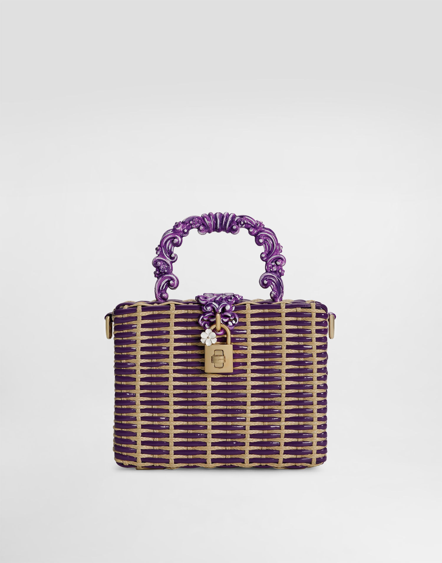 Сумочка Dolce & Gabbana Dolce & Gabbana Dolce Box Woven Handbag Фіолетовий | BB5970A9AC58S534, 0