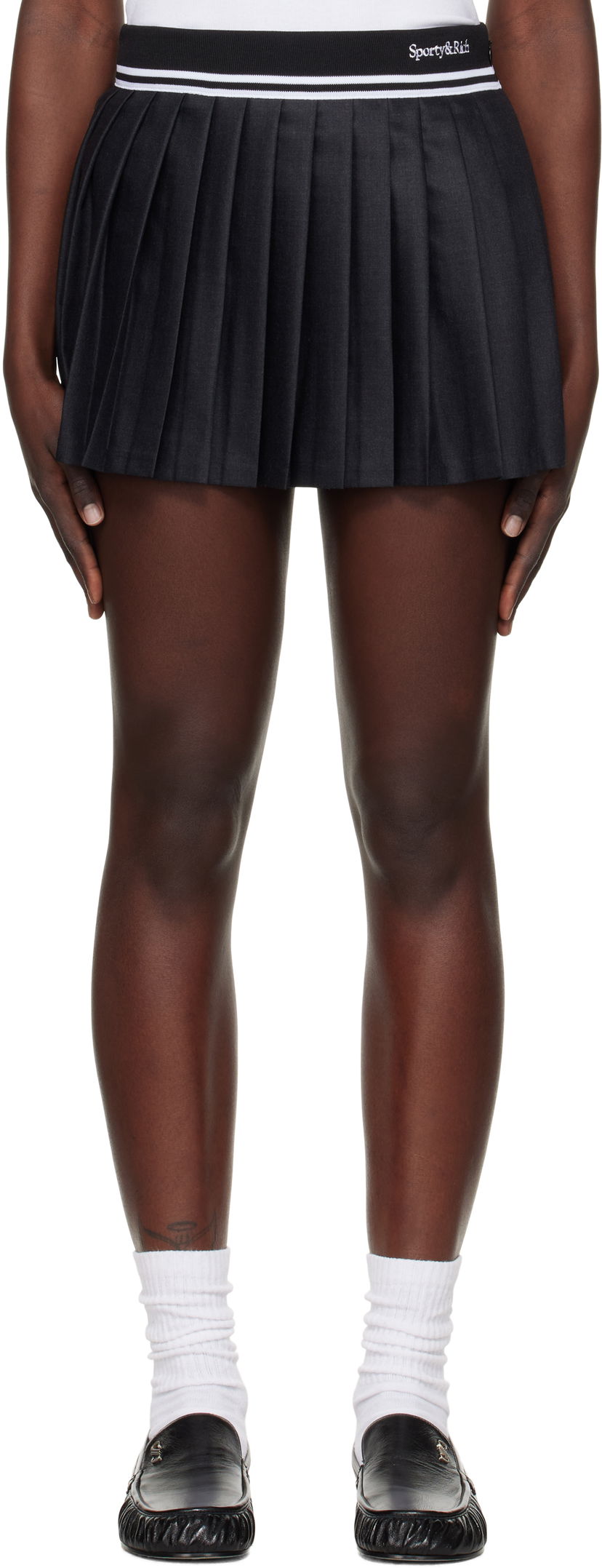 Спідниця Sporty & Rich Abigail Pleated Miniskirt чорний | SK012506300GY16