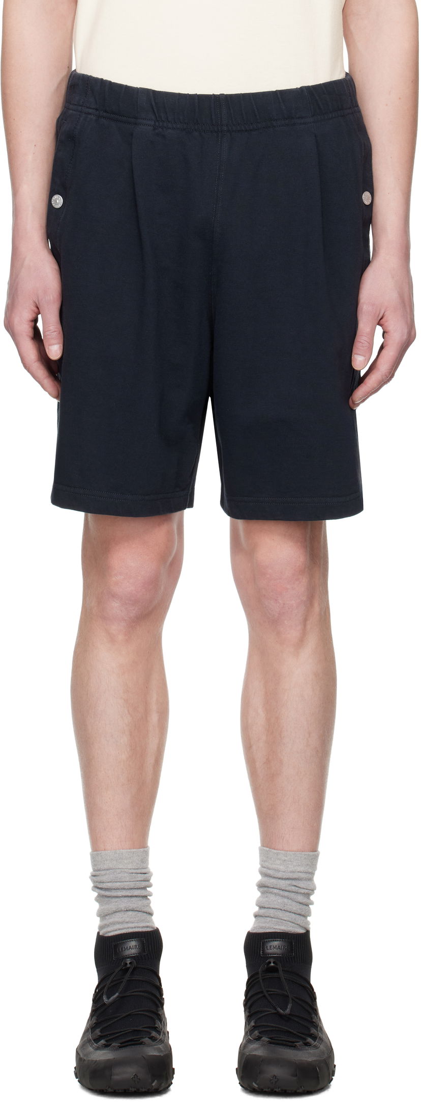 Шорти Stone Island Stone Island Felpa Bermuda Shorts темно-синій | K1S15 6200006 S00X5