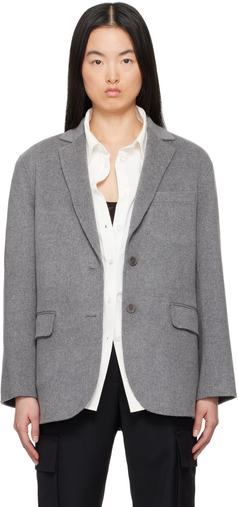 Пальто Anine Bing Anine Bing Quinn Blazer Сірий | A-01-10719-GRM5