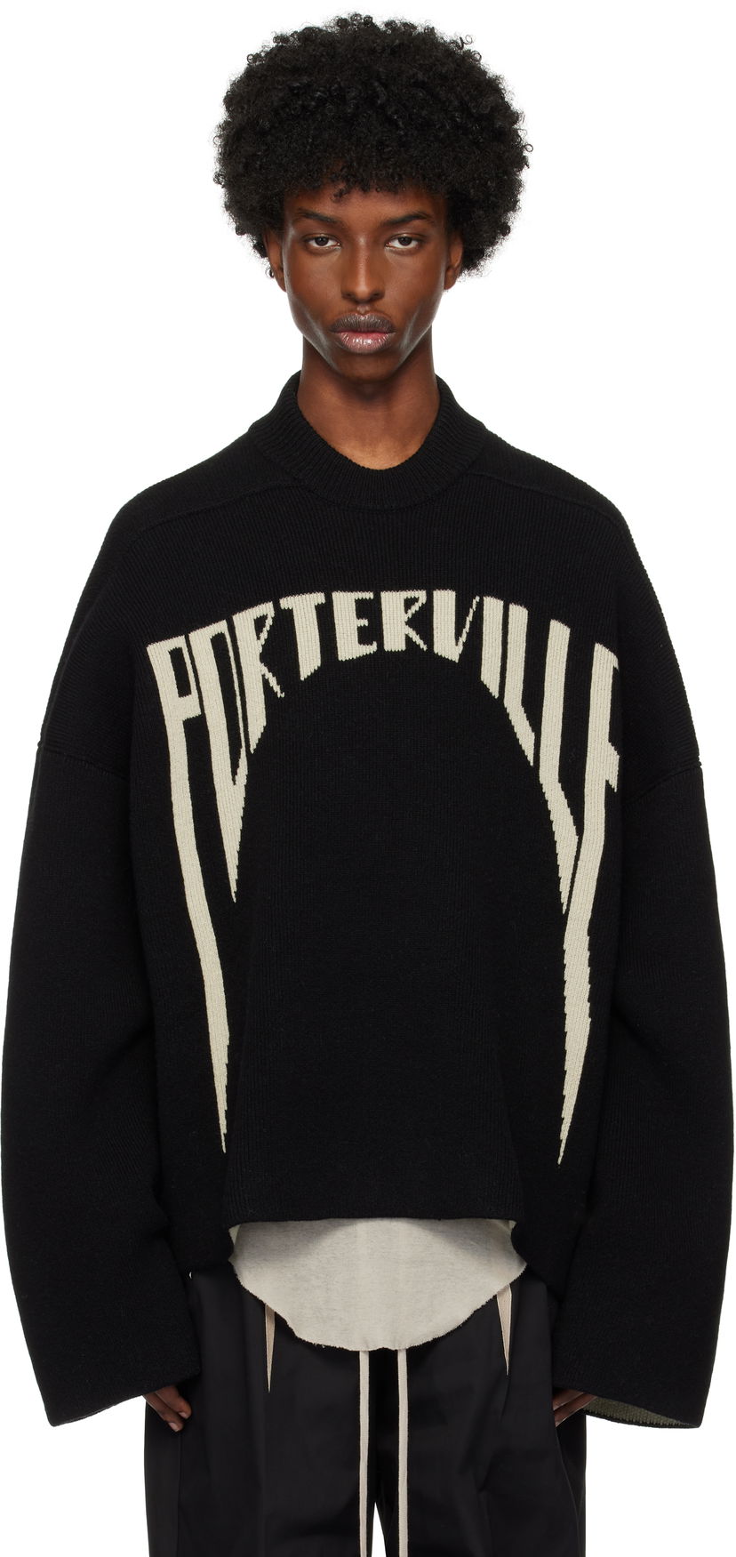 Cветр Rick Owens Porterville Jumbo Sweater чорний | RR02D6699 KWV1