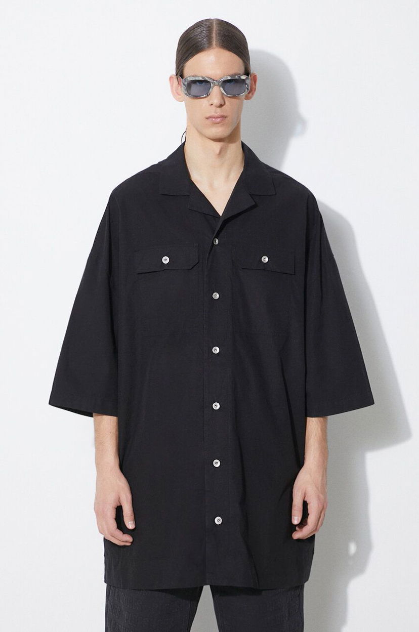Сорочка Rick Owens Relaxed Fit Shirt чорний | DU01D1290.P.09