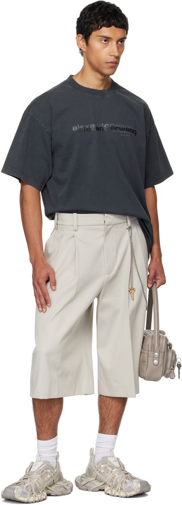 Шорти Alexander Wang Alexander Wang Chain Tailored Shorts бежевий | 6WC3254097, 3