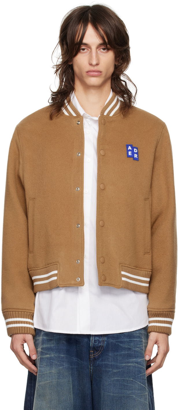 Куртка бомбер ADER ERROR TRS Tag Varsity Bomber Jacket Коричневий | BM42FYJK0504CM