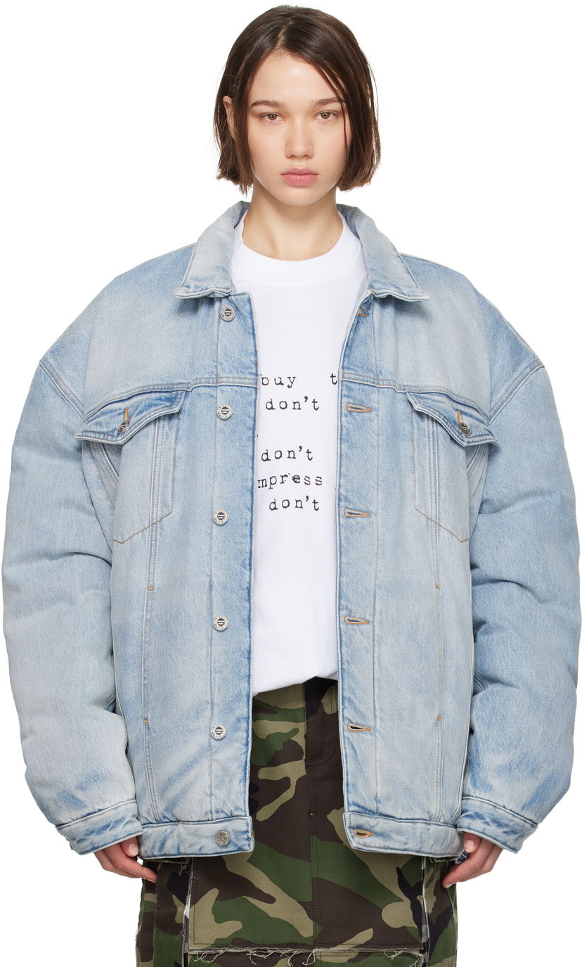 Пуховик VETEMENTS Puffer Denim Jacket Синій | UA65JA899N