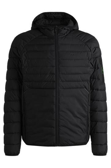 Пуховик BOSS Padded Water-Repellent Jacket with Reflective Details чорний | 50514761