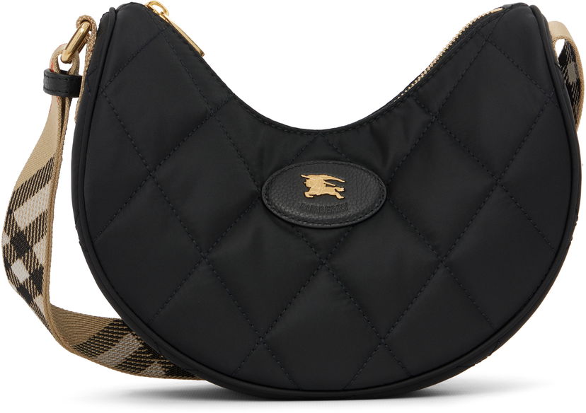 Сумка Burberry Burberry Quilted Horseshoe Crossbody Bag чорний | 8111928
