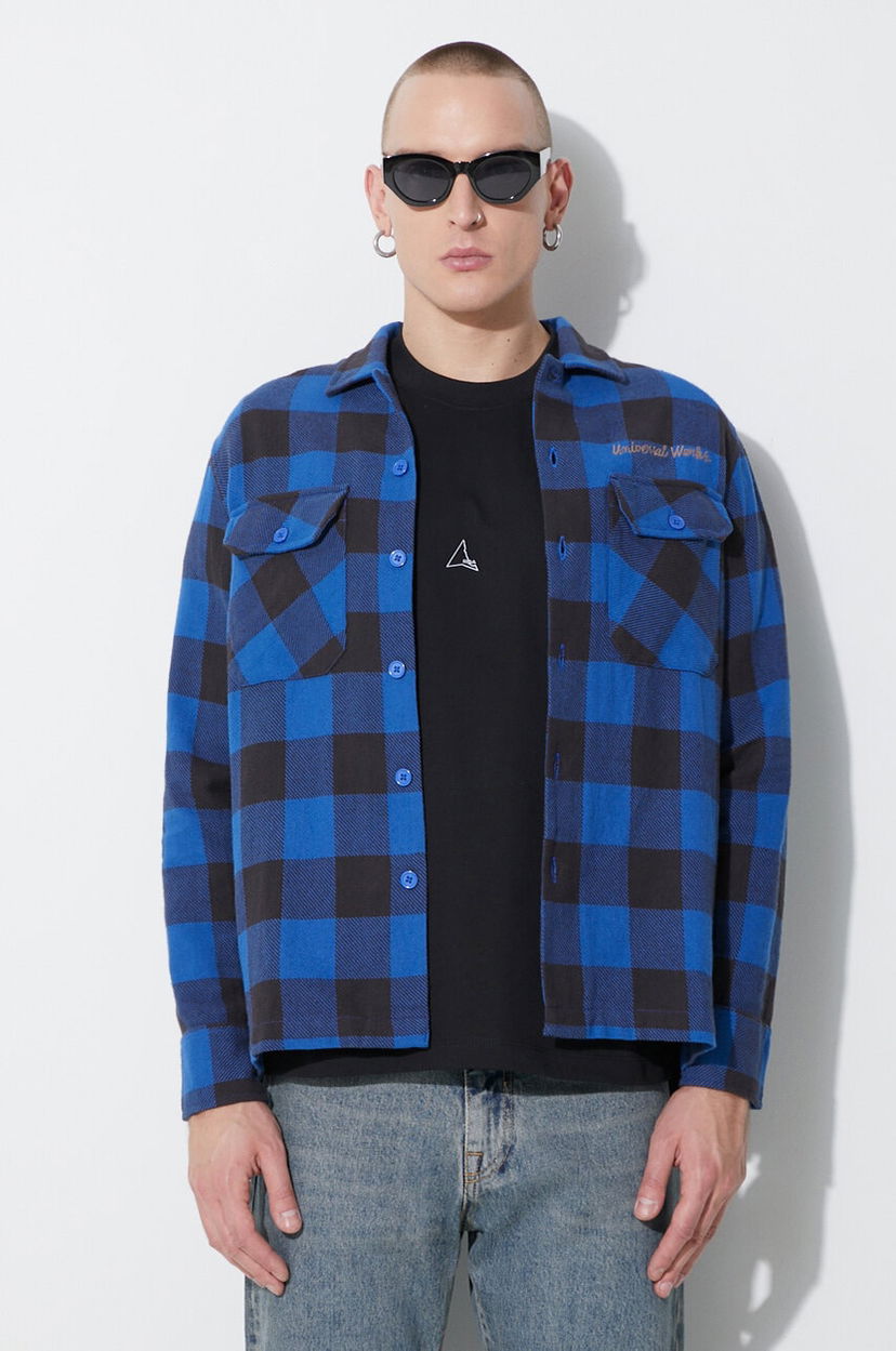 Сорочка Universal Works Universal Works L/S Utility Shirt Синій | 29177