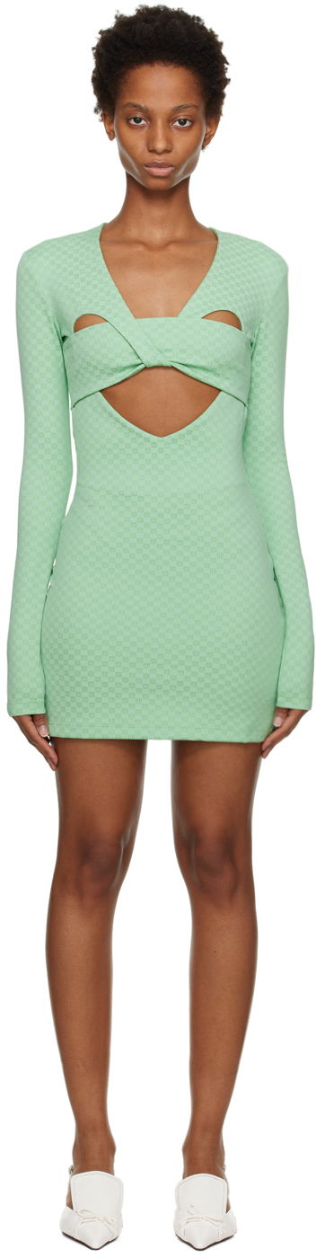 плаття Ambush Monogram Cutout Minidress Зелений | BWDB026F22JER0015151
