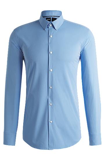 Сорочка BOSS Slim-Fit Performance-Stretch Shirt Синій | 50539397